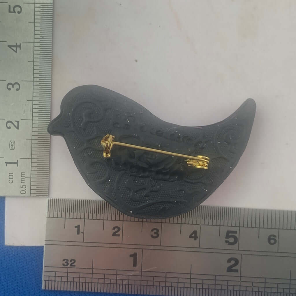 Pink and Purple Bird Broach