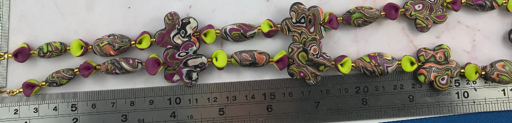 Ripple autum tone necklace set