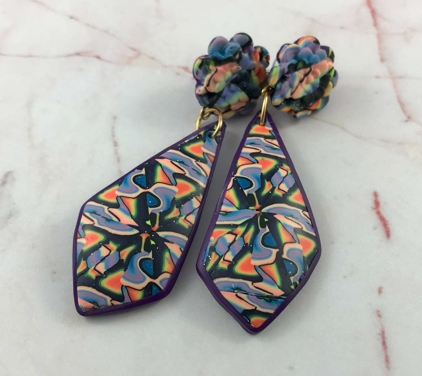 Colour Surprise: Long necklace and earring jewellery set