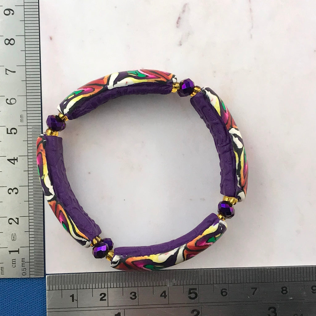 Spring plum bracelet