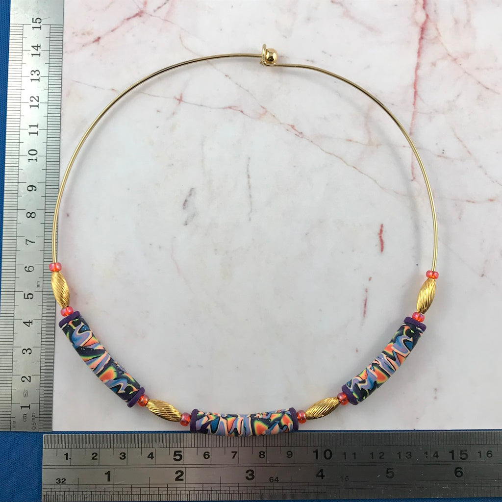 One-of-a-kind Exotic Colour Combo jewellery set handcrafted by Rennique Australia.