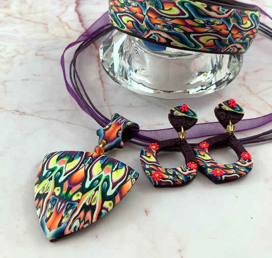 Neon Bloom Jewellery set
