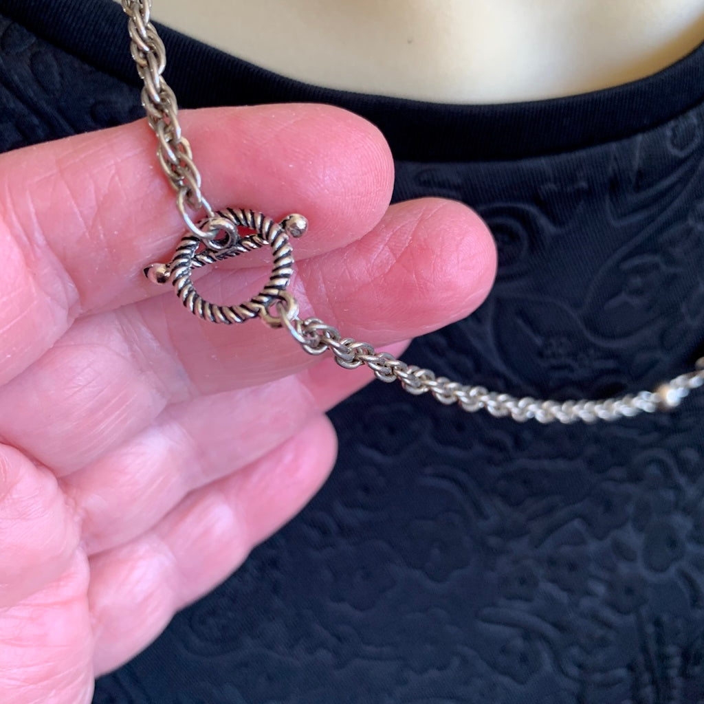 Ladies red,black and white necklace