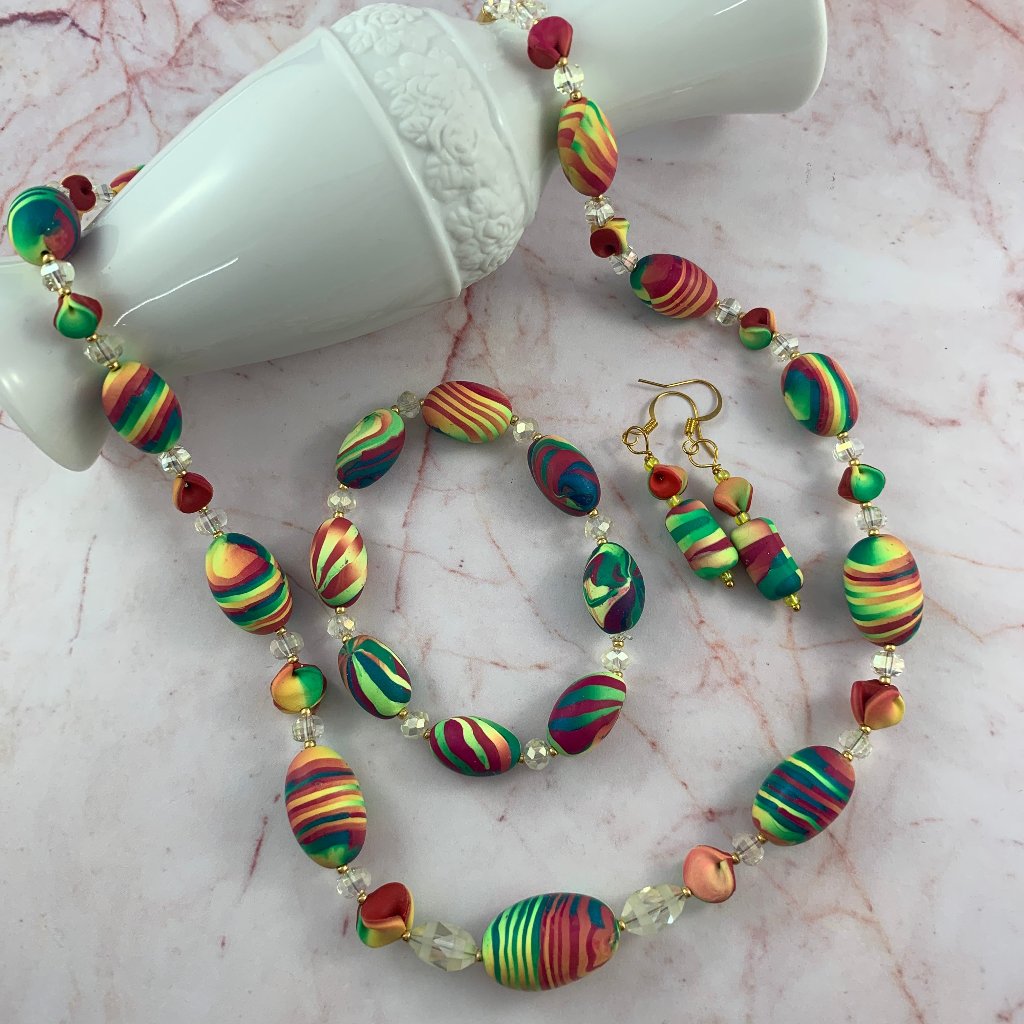 multicolour fashion jewellery set